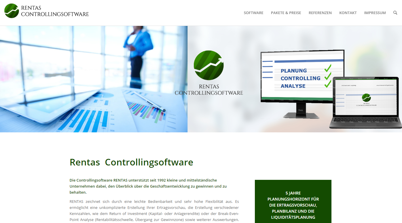 Rentas Controllingsoftware Website