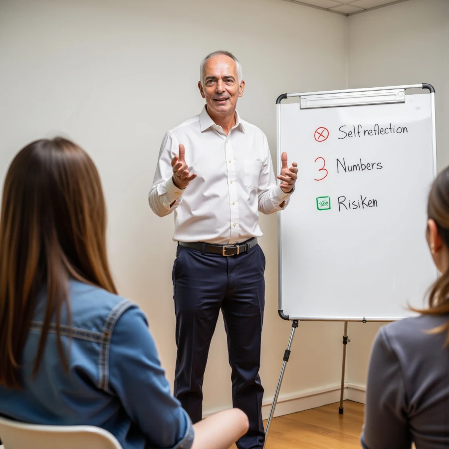 Drei Säulen ehrlicher Unternehmensplanung: Selbstreflexion, Zahlenrealismus, Risikomanagement – im Workshop mit Torsten Schrimper