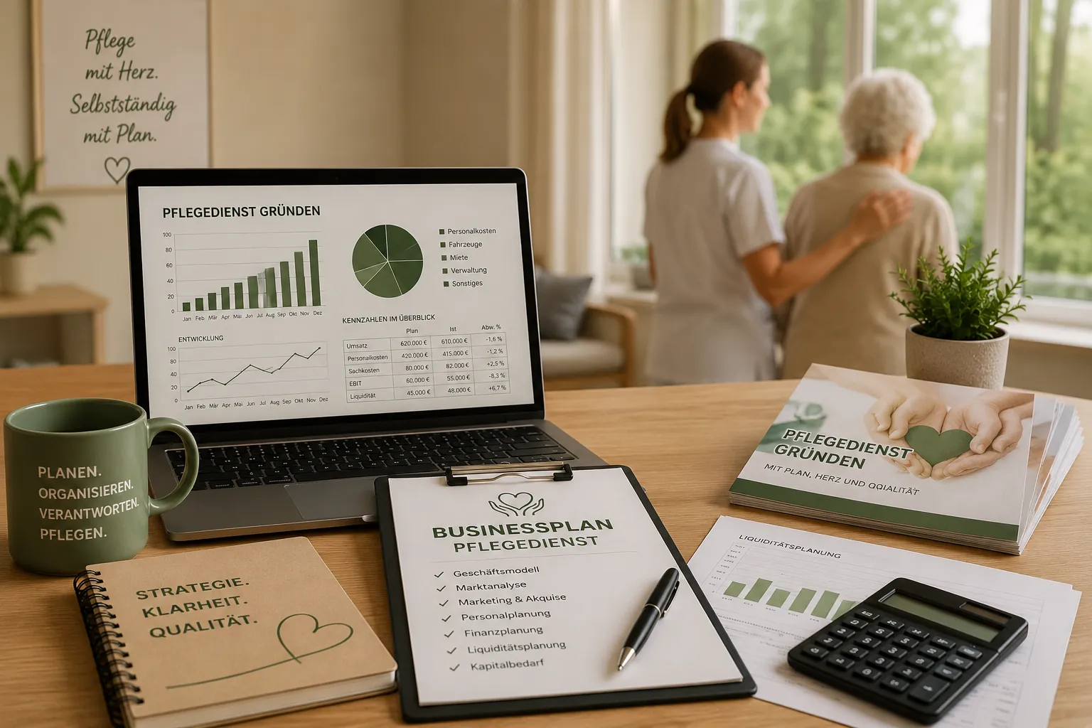Businessplan und Finanzplanung für einen ambulanten Pflegedienst