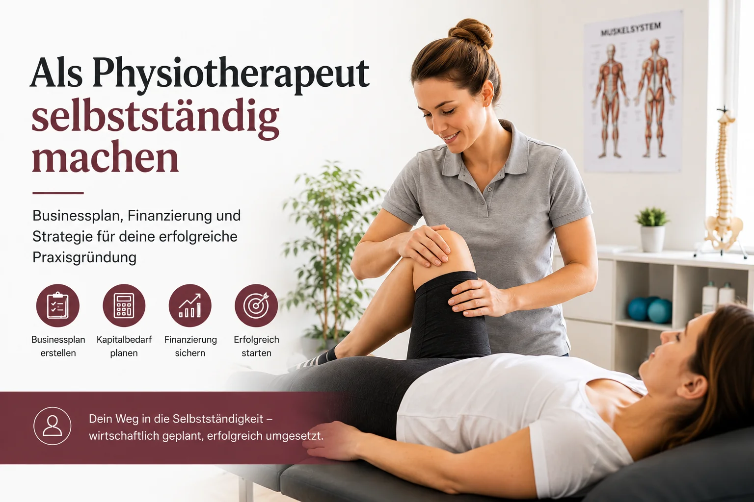 Businessplan, Kapitalbedarf und Finanzplanung für die Gründung einer Physiotherapiepraxis